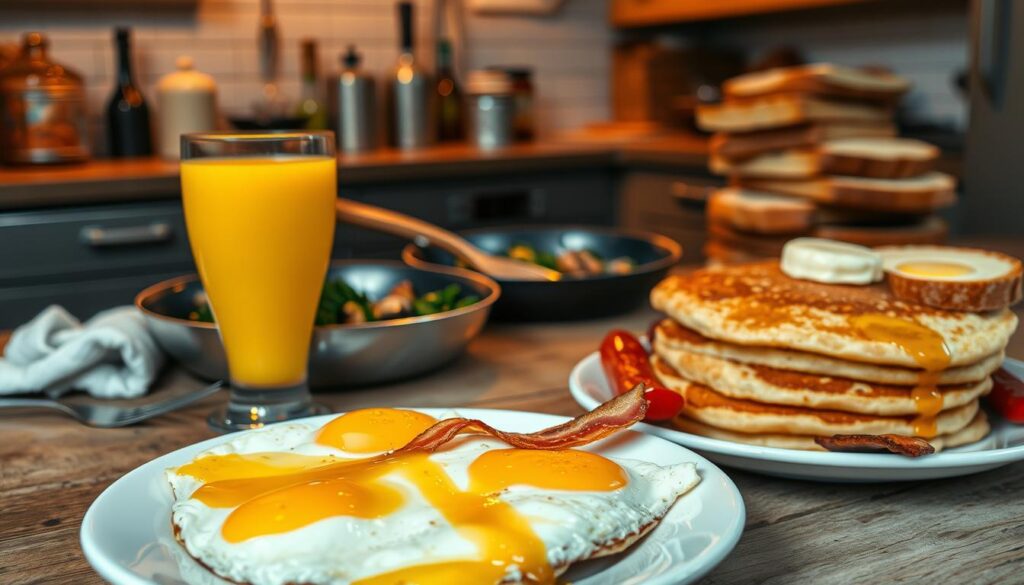 savory breakfast for dinner