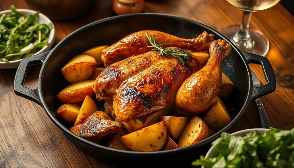 skillet chicken and potatoes