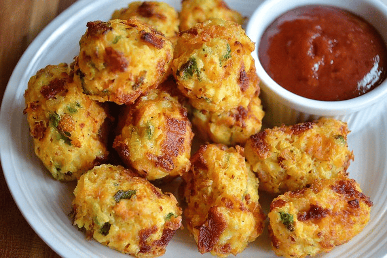Bacon Cheddar Cauliflower Tots