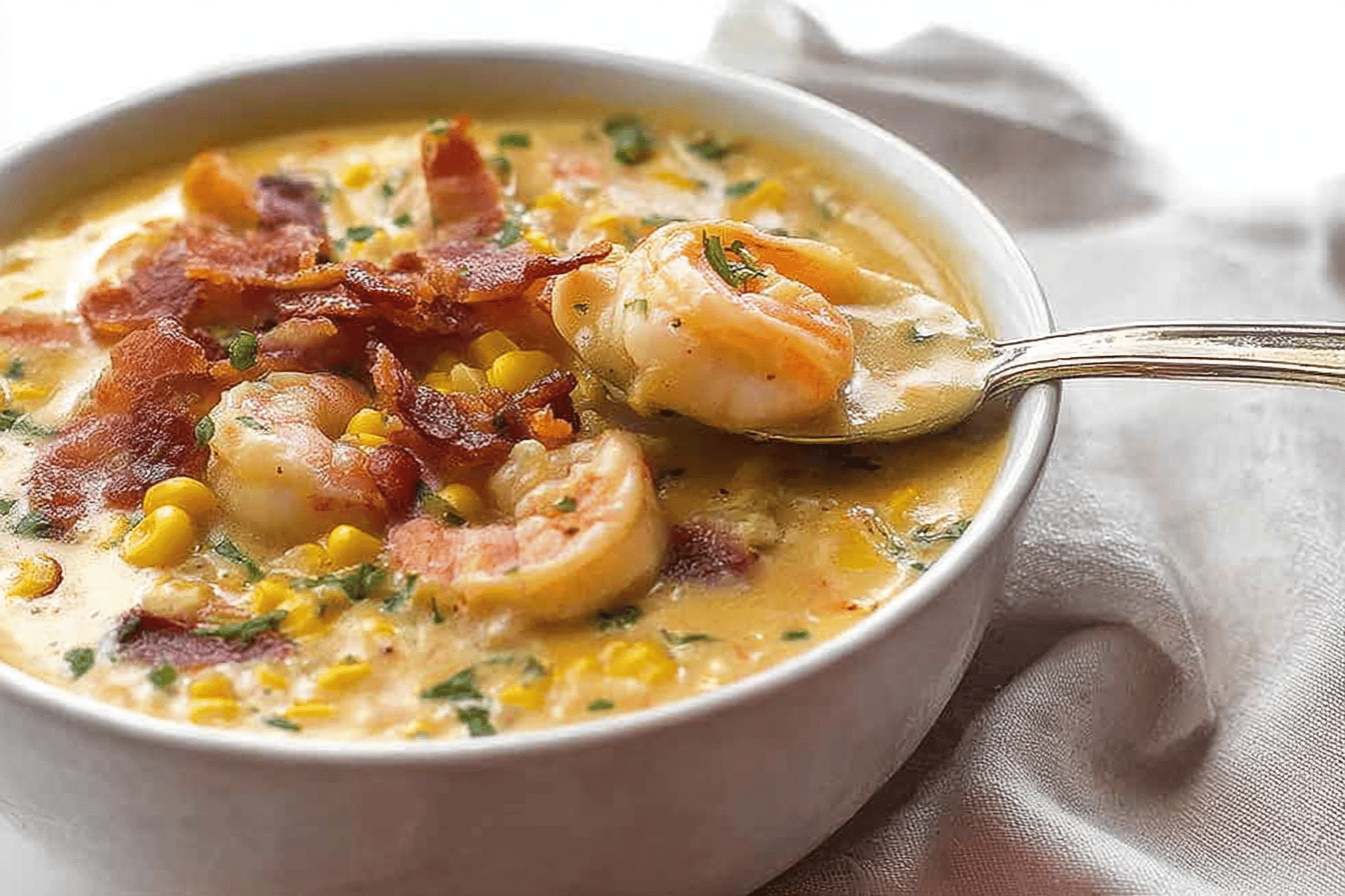 Bacon, Shrimp and Corn Chowder