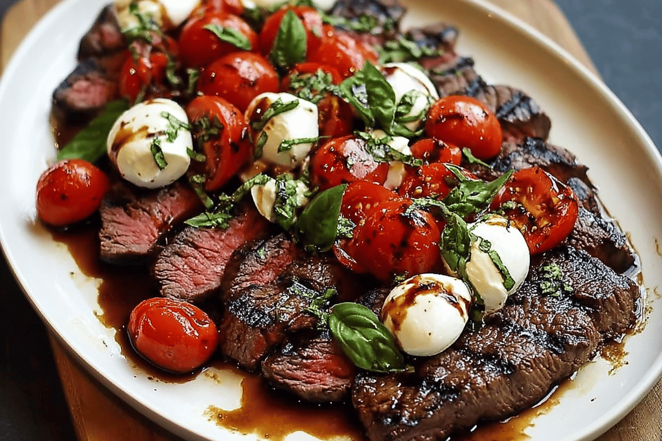 Balsamic Caprese Grilled Steak