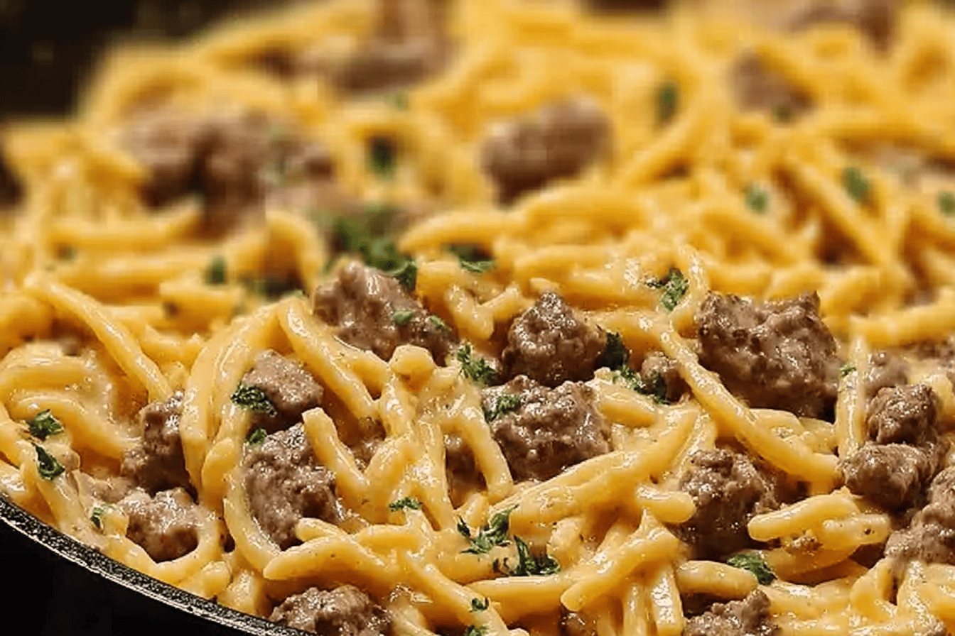 Beef and Garlic Butter Pasta recipe