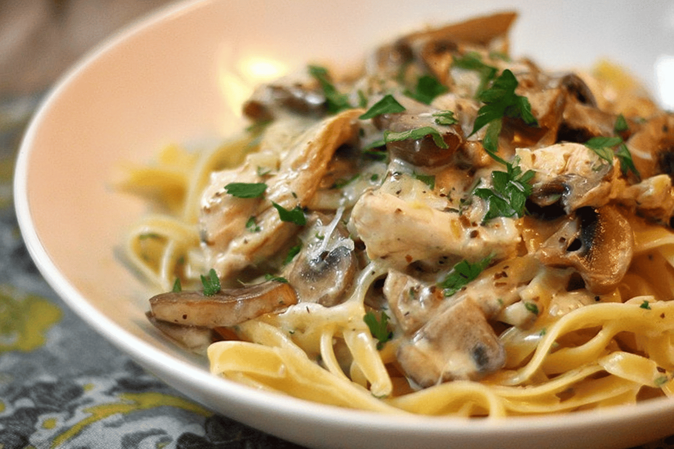 Chicken Mushroom Fettuccine