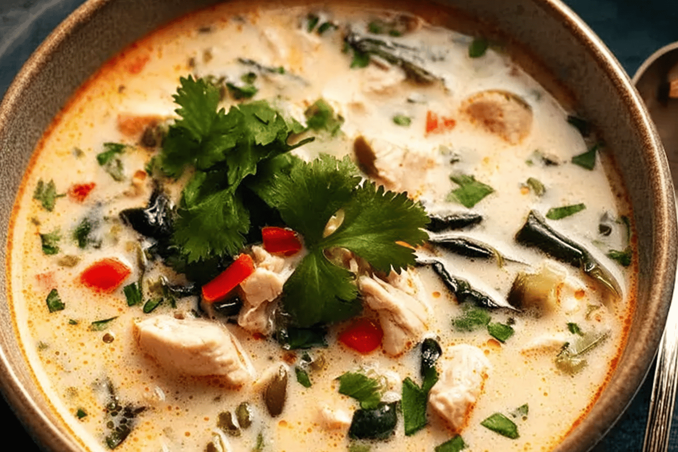 Creamy Chicken Poblano Soup