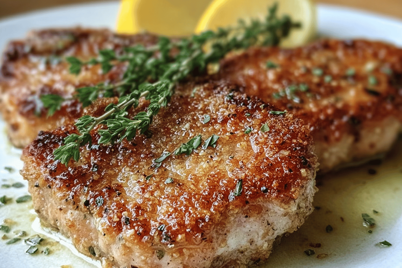 Crispy Garlic Parmesan Pork Chops