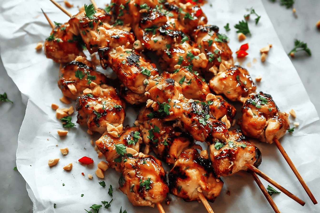 Easy Grilled Asian Chicken Skewers