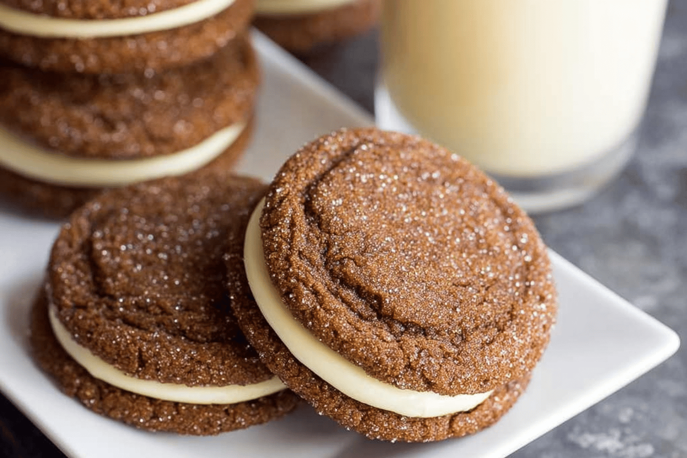 Ginger Molasses Sandwich Cookies