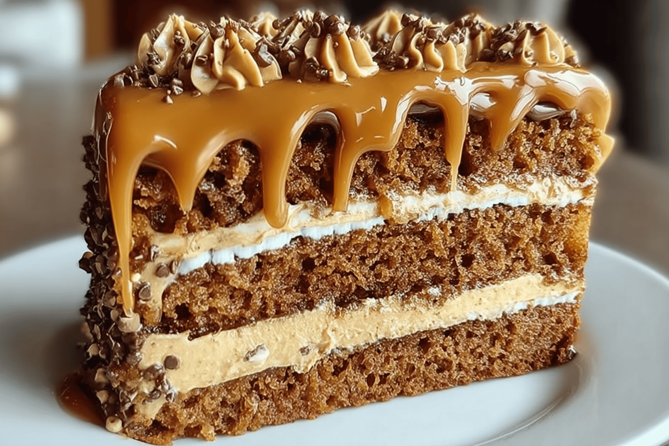 Gooey Coffee Caramel Cake