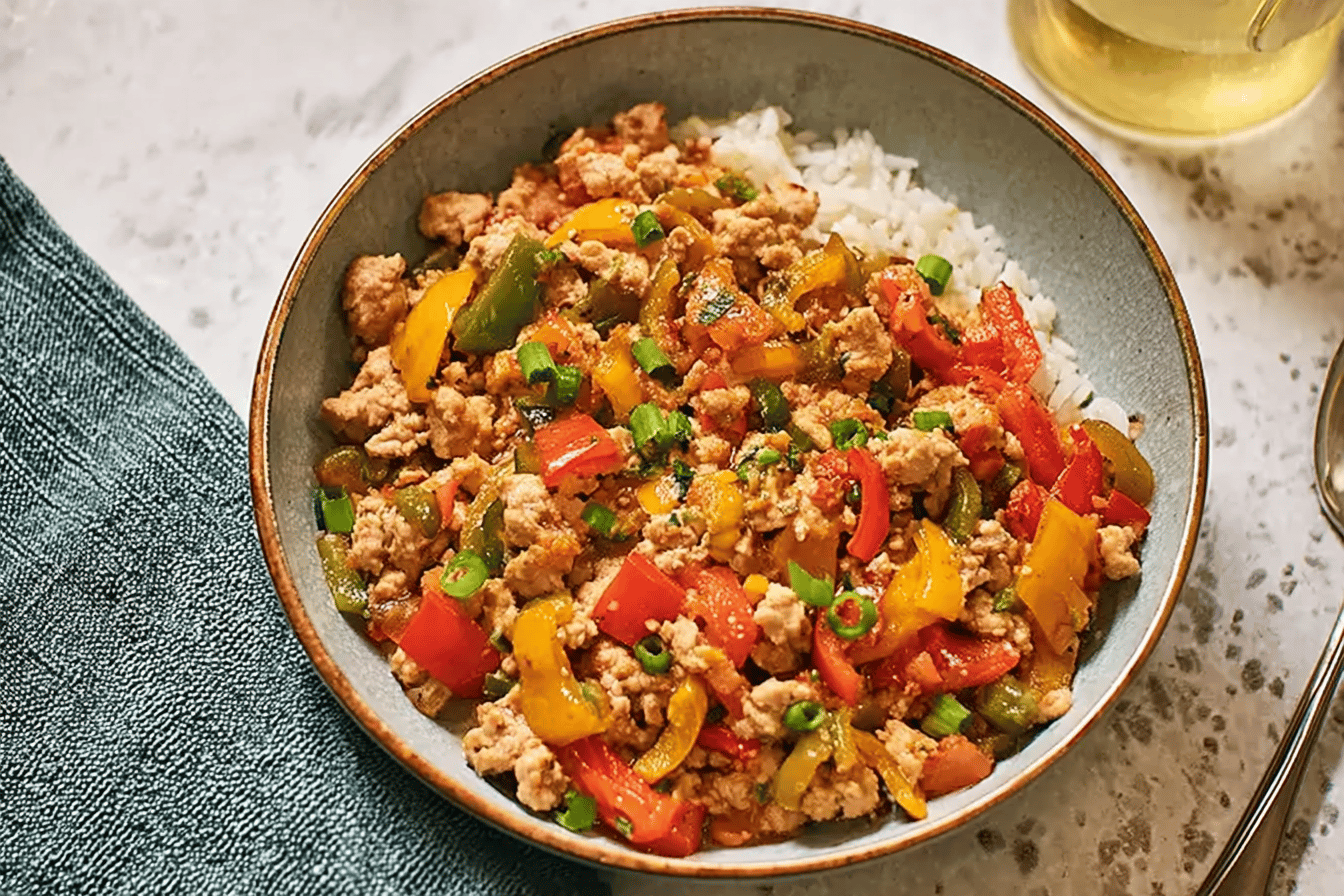 Ground Turkey and Peppers