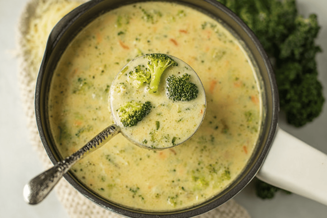 High Protein Broccoli Cheddar Soup