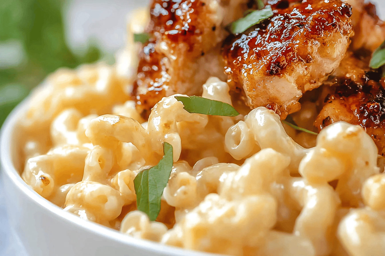 Honey Pepper Chicken Mac and Cheese