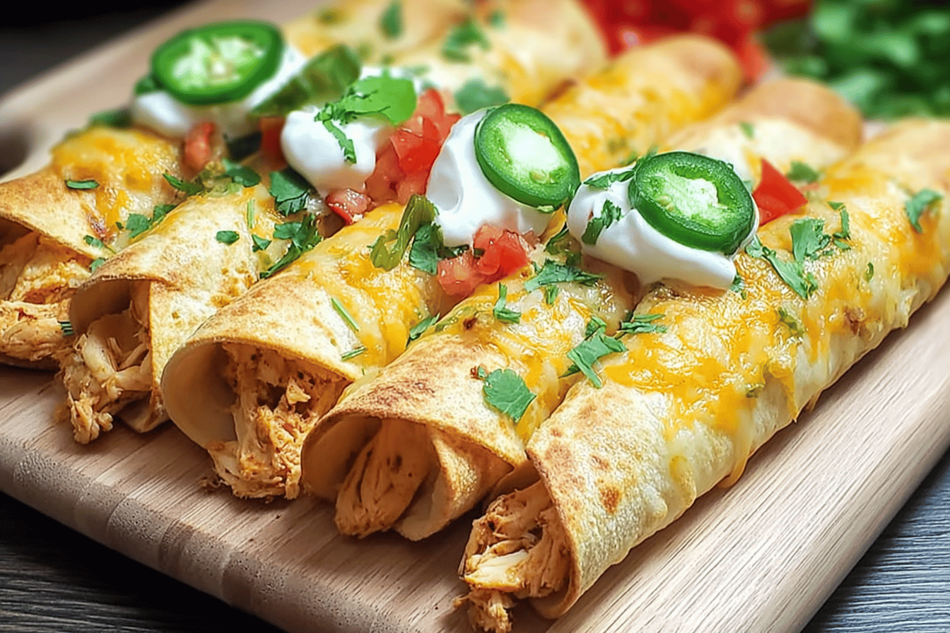 Jalapeño Popper Chicken Taquitos