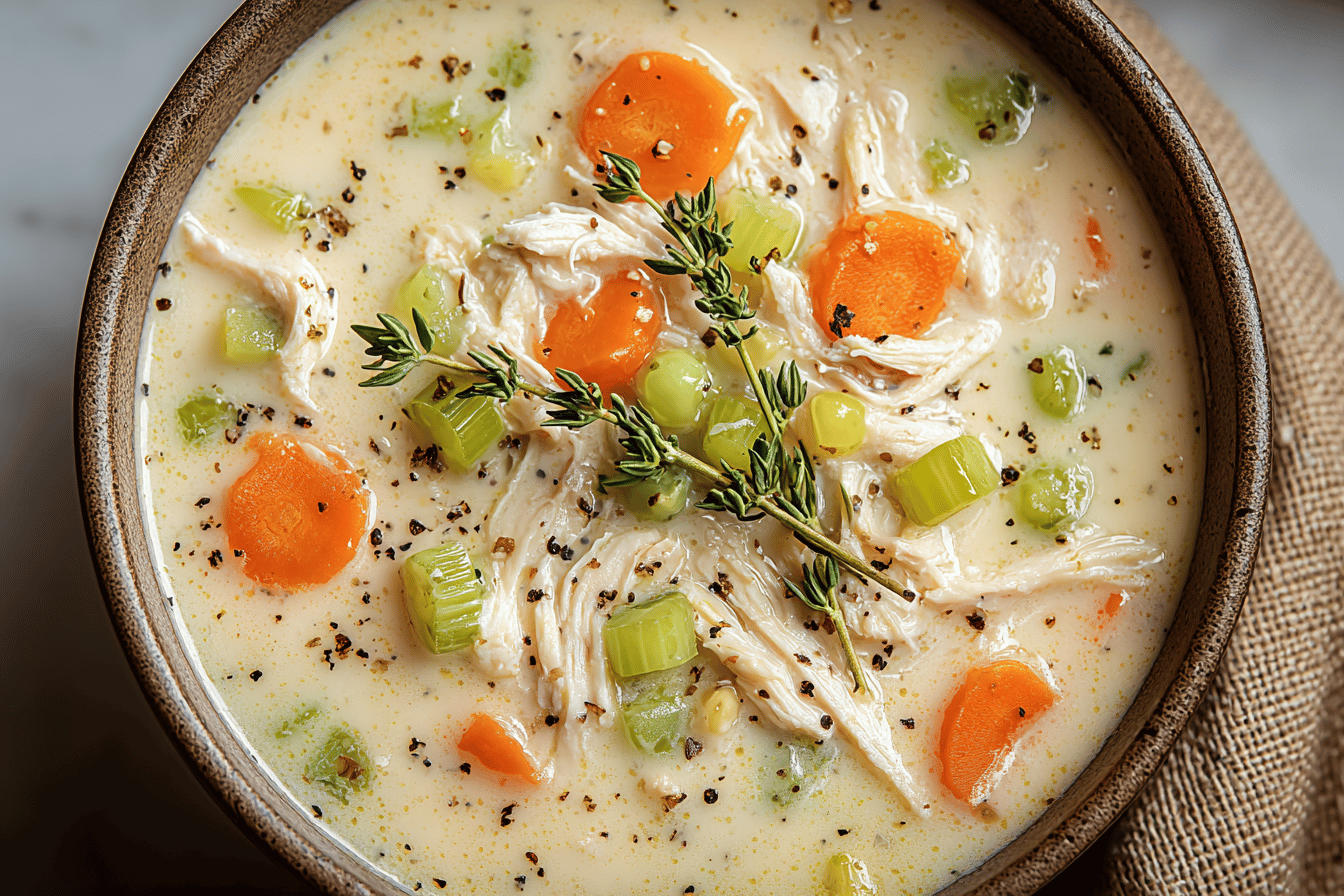Keto Chicken Pot Pie Soup