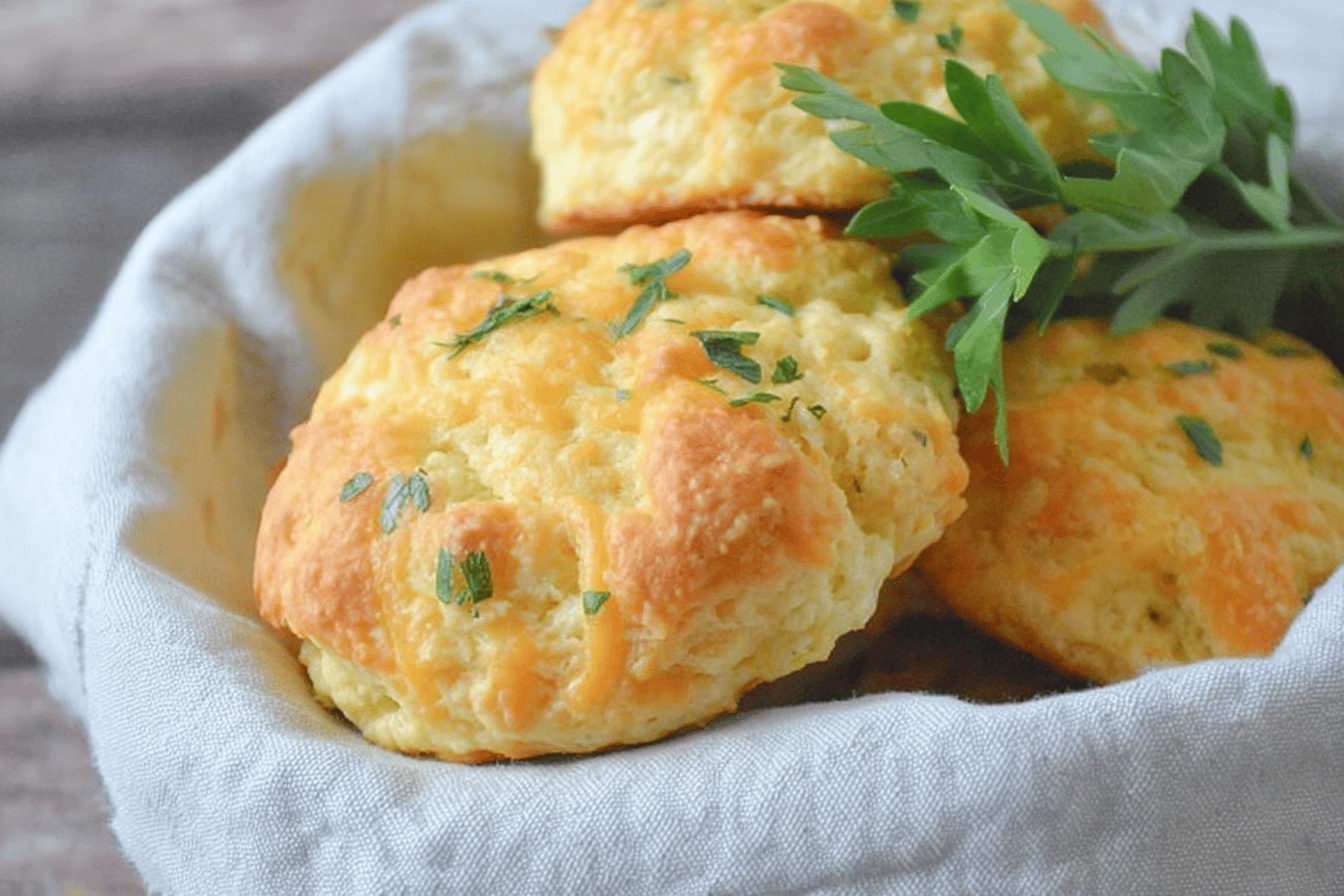 Keto Garlic Cheddar Drop Biscuits