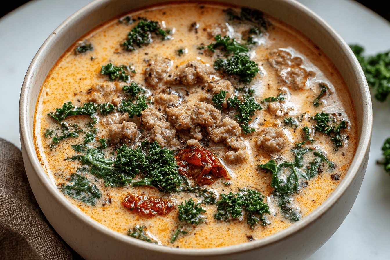 Keto Tuscan Sausage Soup