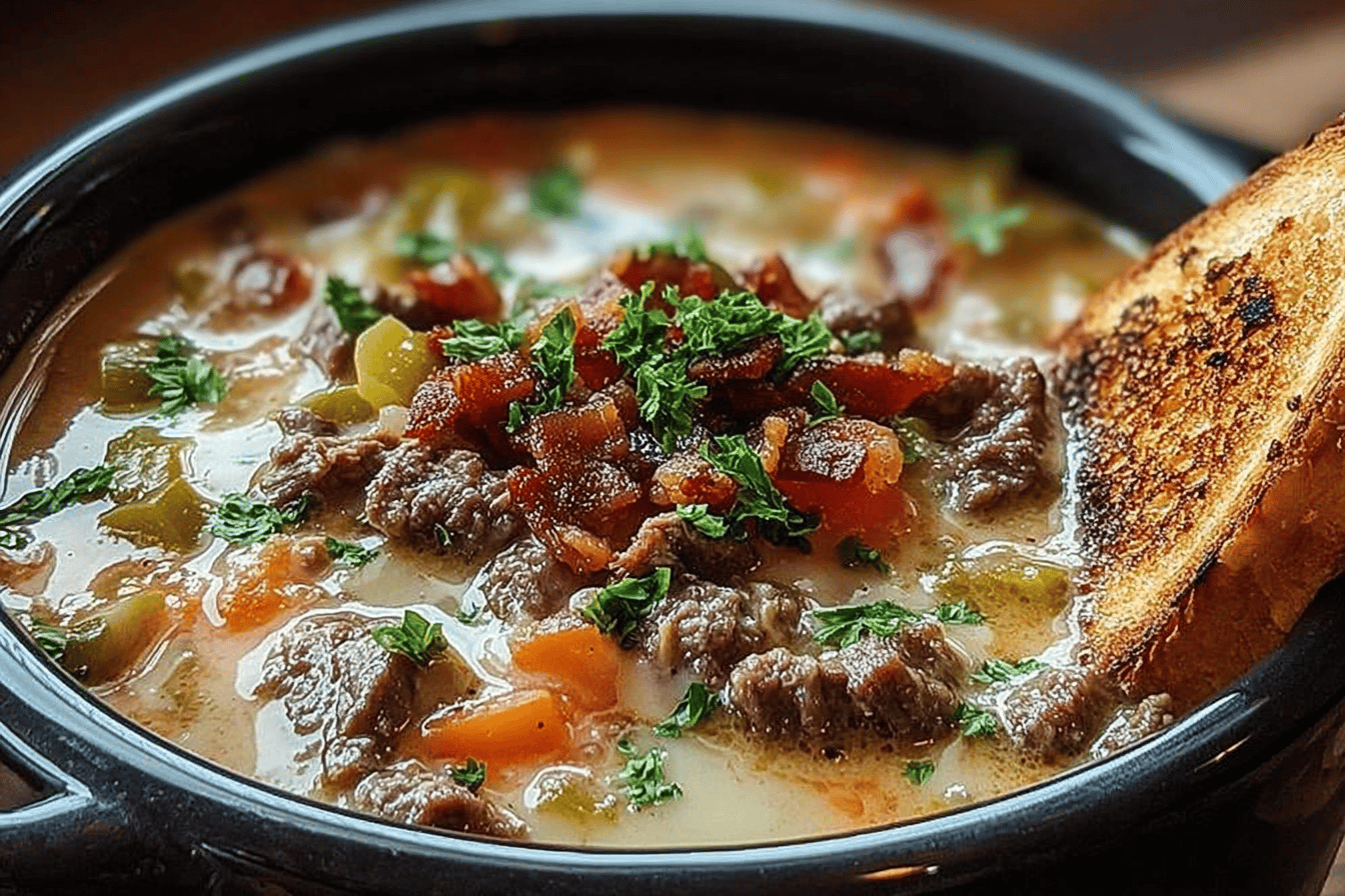 One-Pot Steak Soup