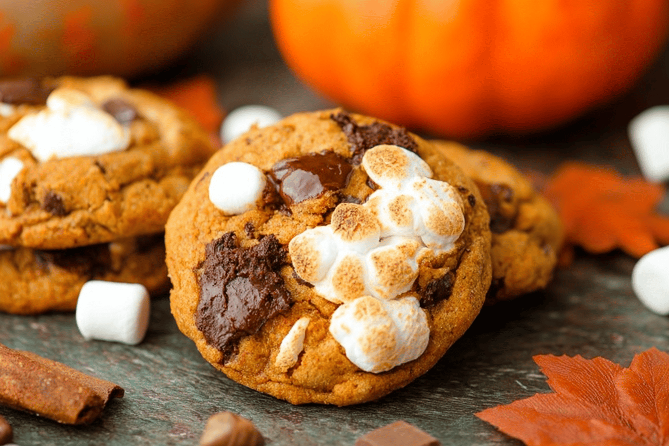 Pumpkin S'mores Cookies