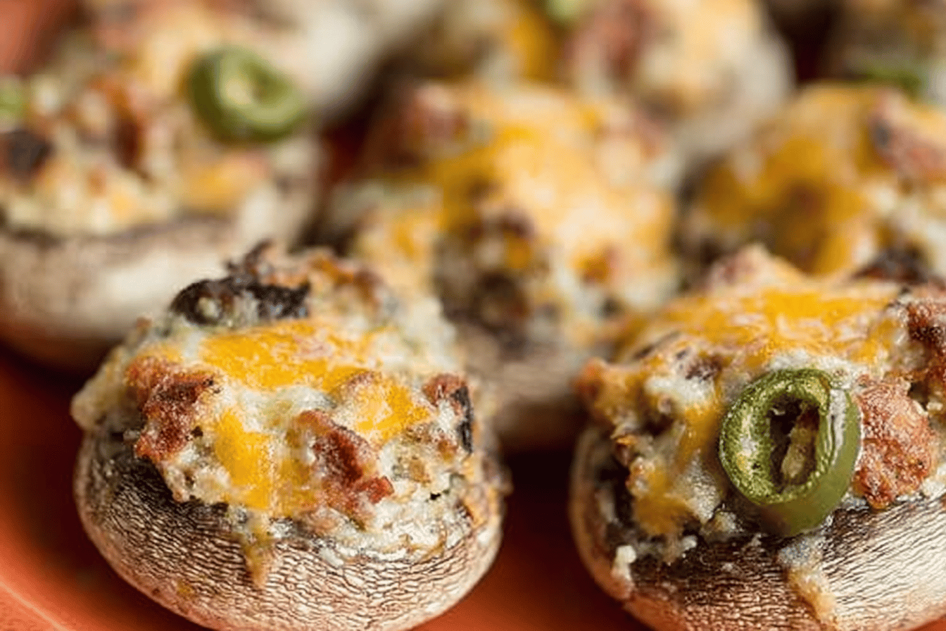 Jalapeño Popper Mushrooms