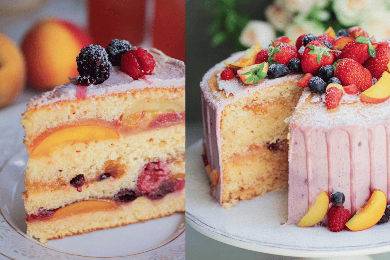 Summer Fruit Sangria Cake Recipe