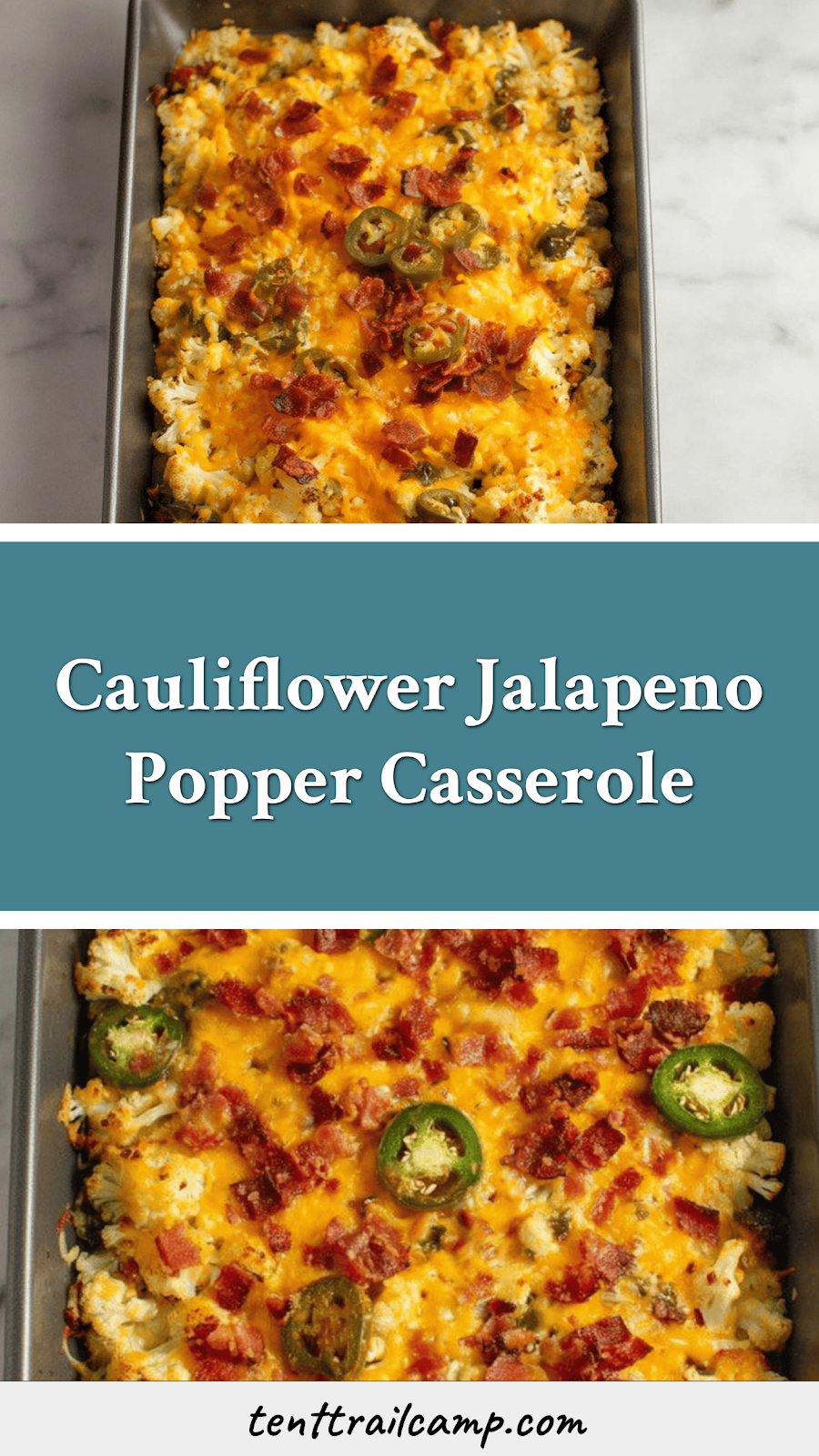 Cauliflower Jalapeno Popper Casserole