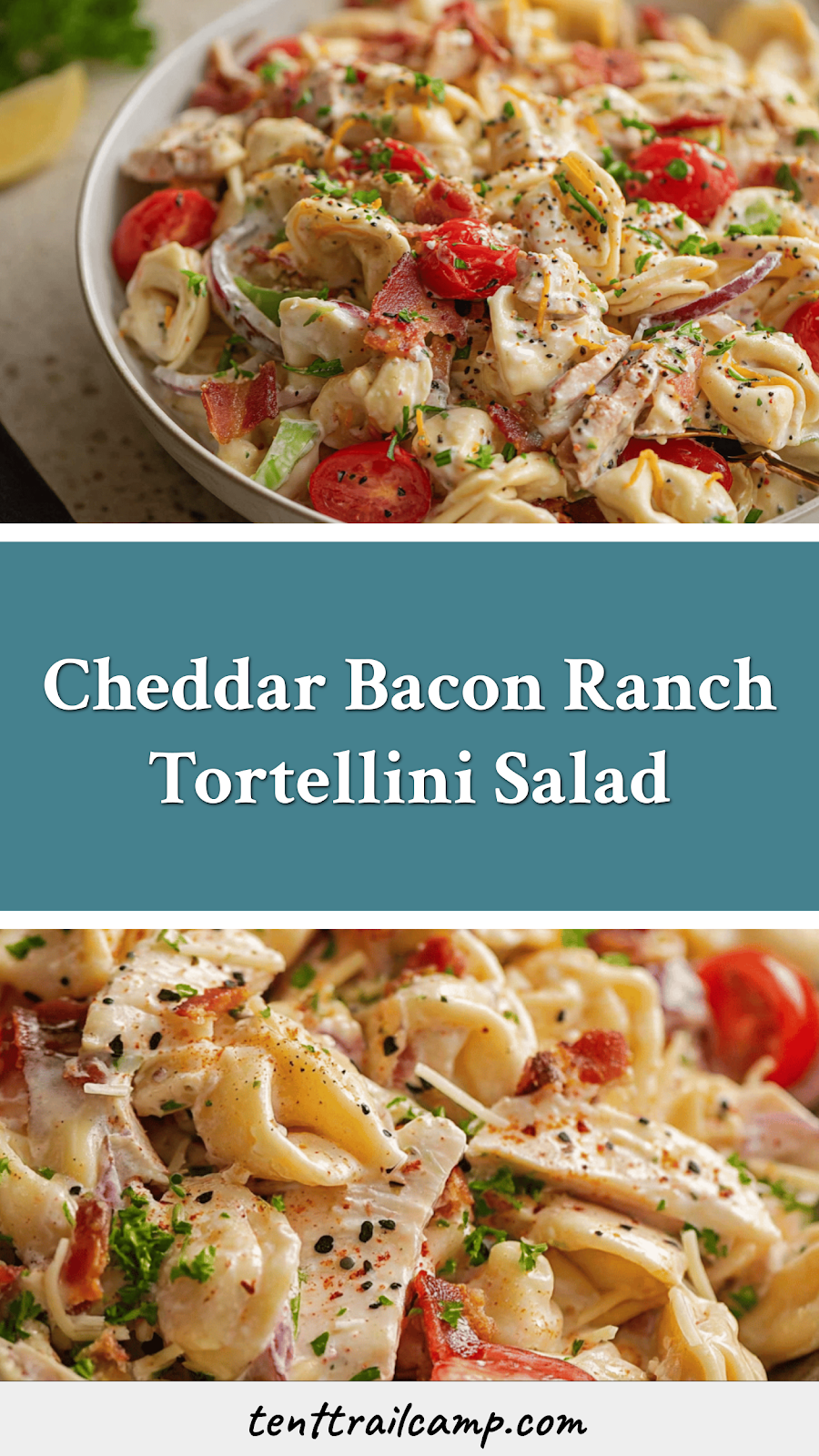 Cheddar Bacon Ranch Tortellini Salad
