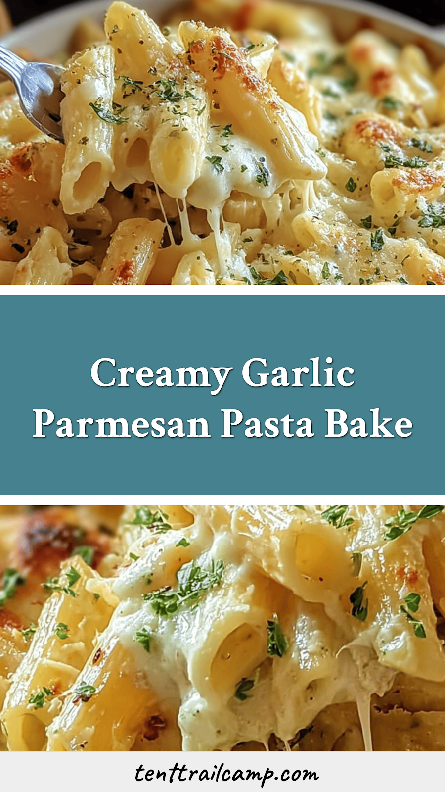 Creamy Garlic Parmesan Pasta Bake