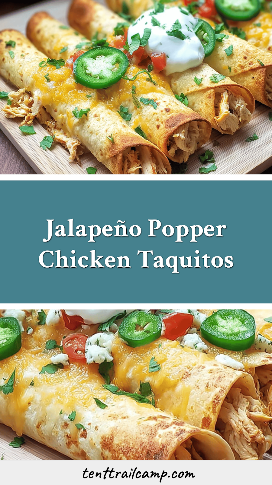 Jalapeño Popper Chicken Taquitos
