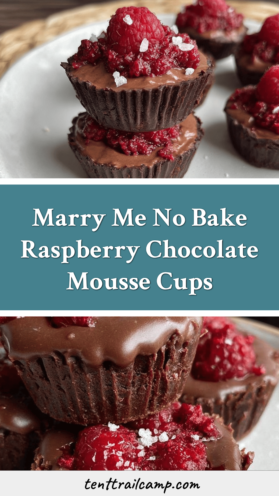 Marry Me No Bake Raspberry Chocolate Mousse Cups