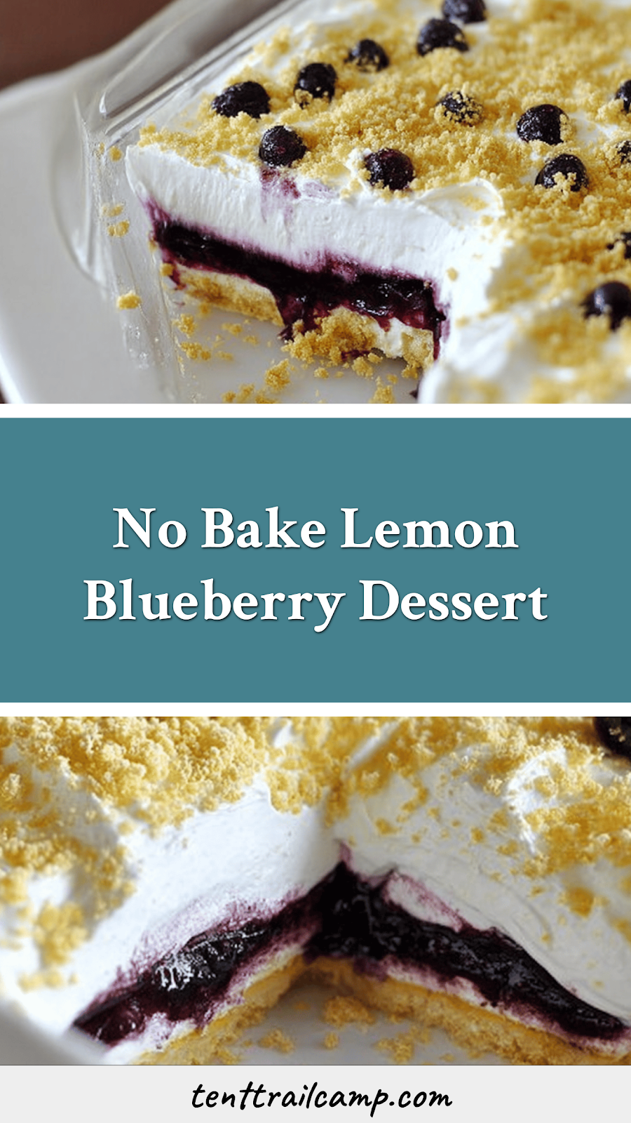 No Bake Lemon Blueberry Dessert