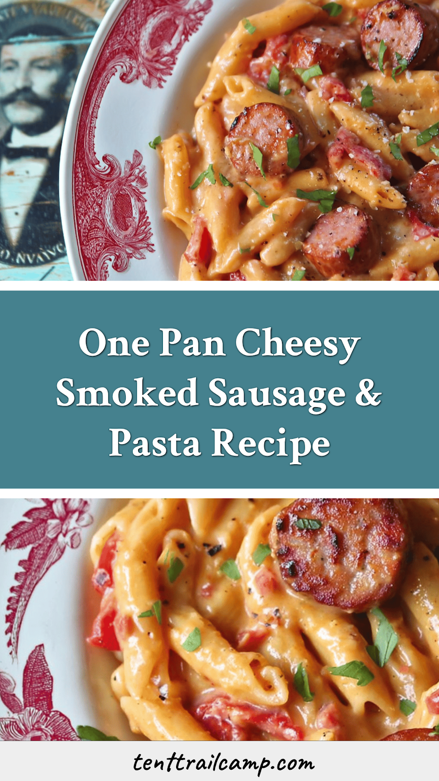 One Pan Cheesy Smoked Sausage & Pasta Recipe