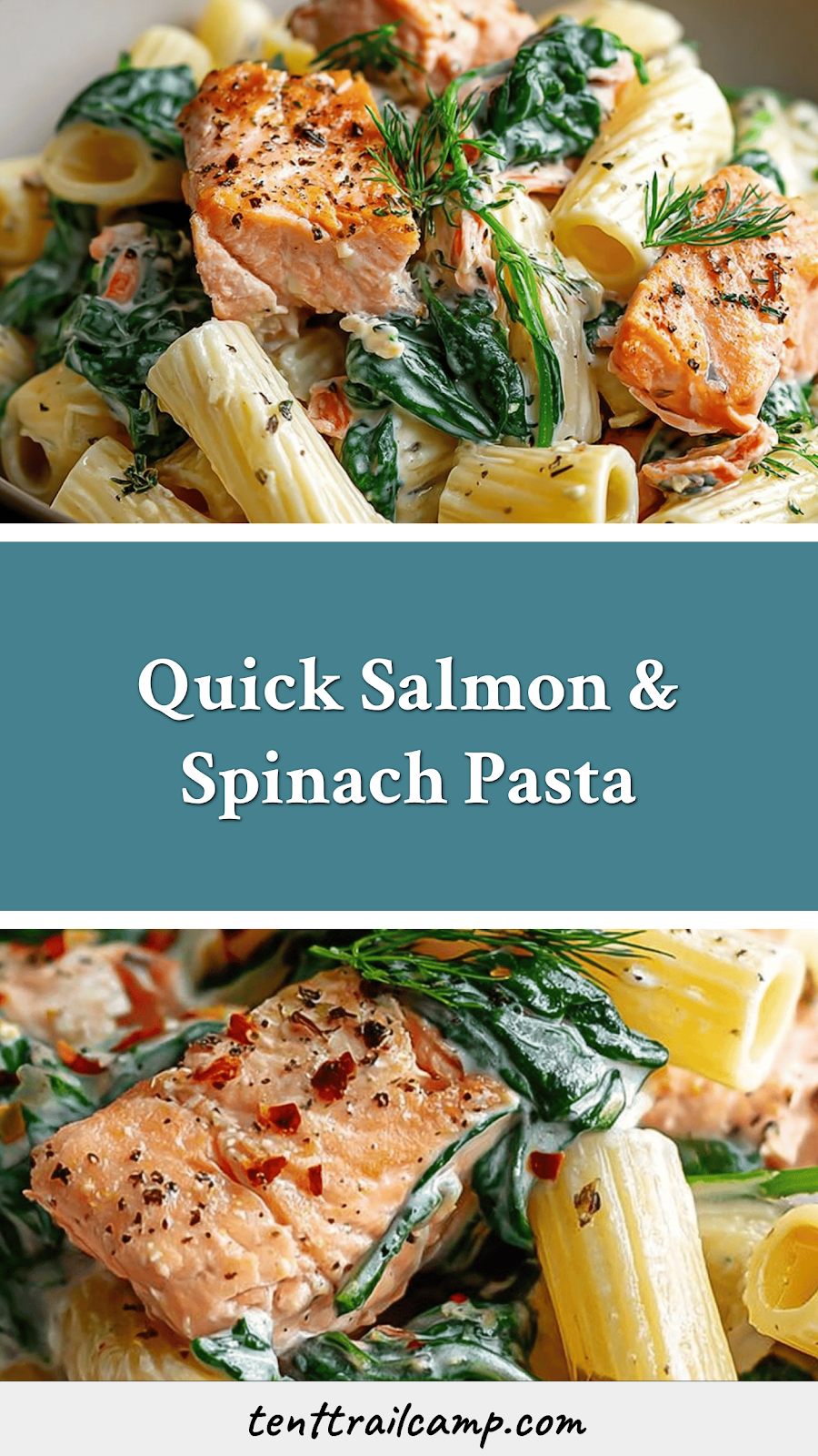 Quick Salmon & Spinach Pasta