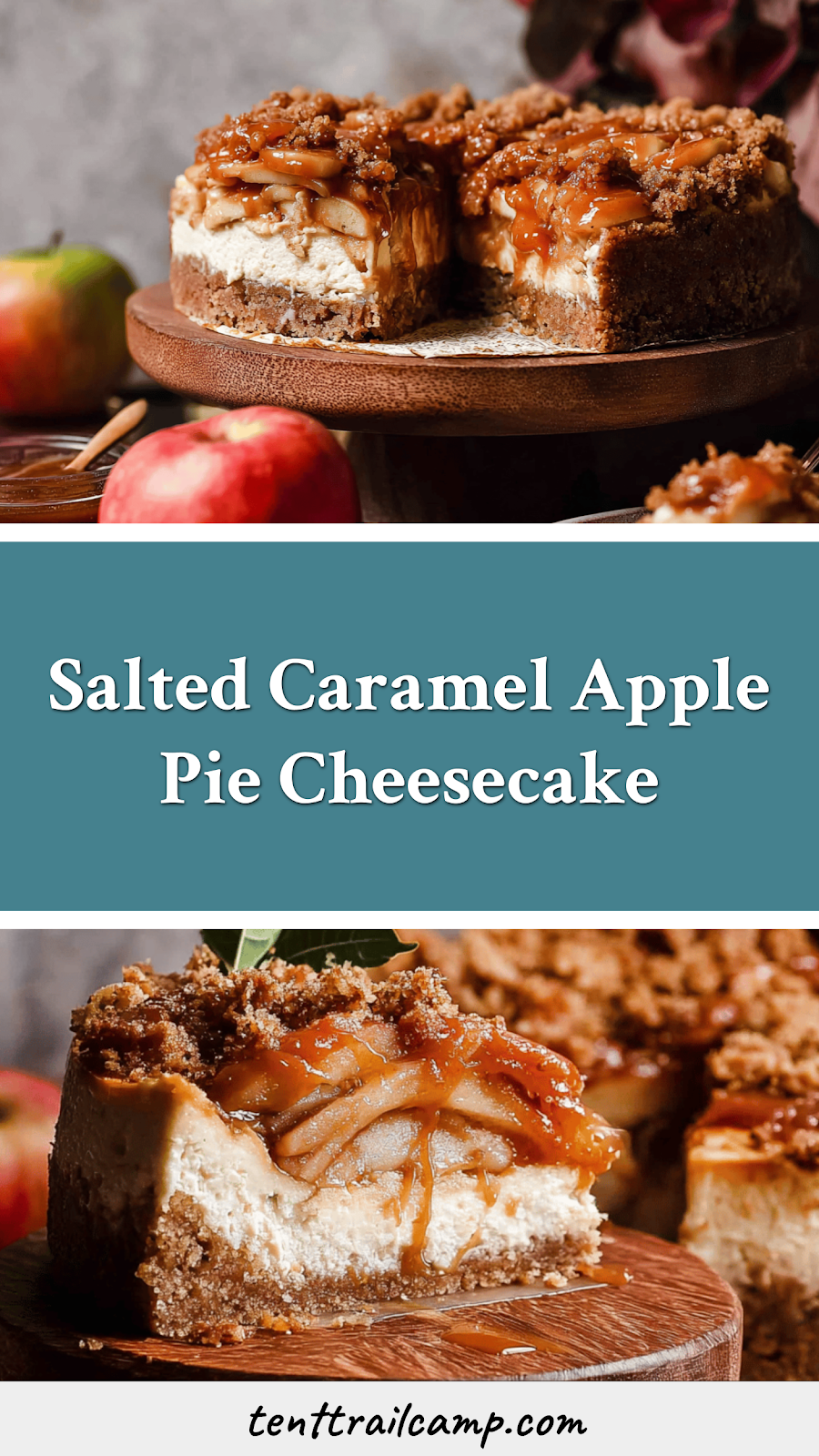 Salted Caramel Apple Pie Cheesecake