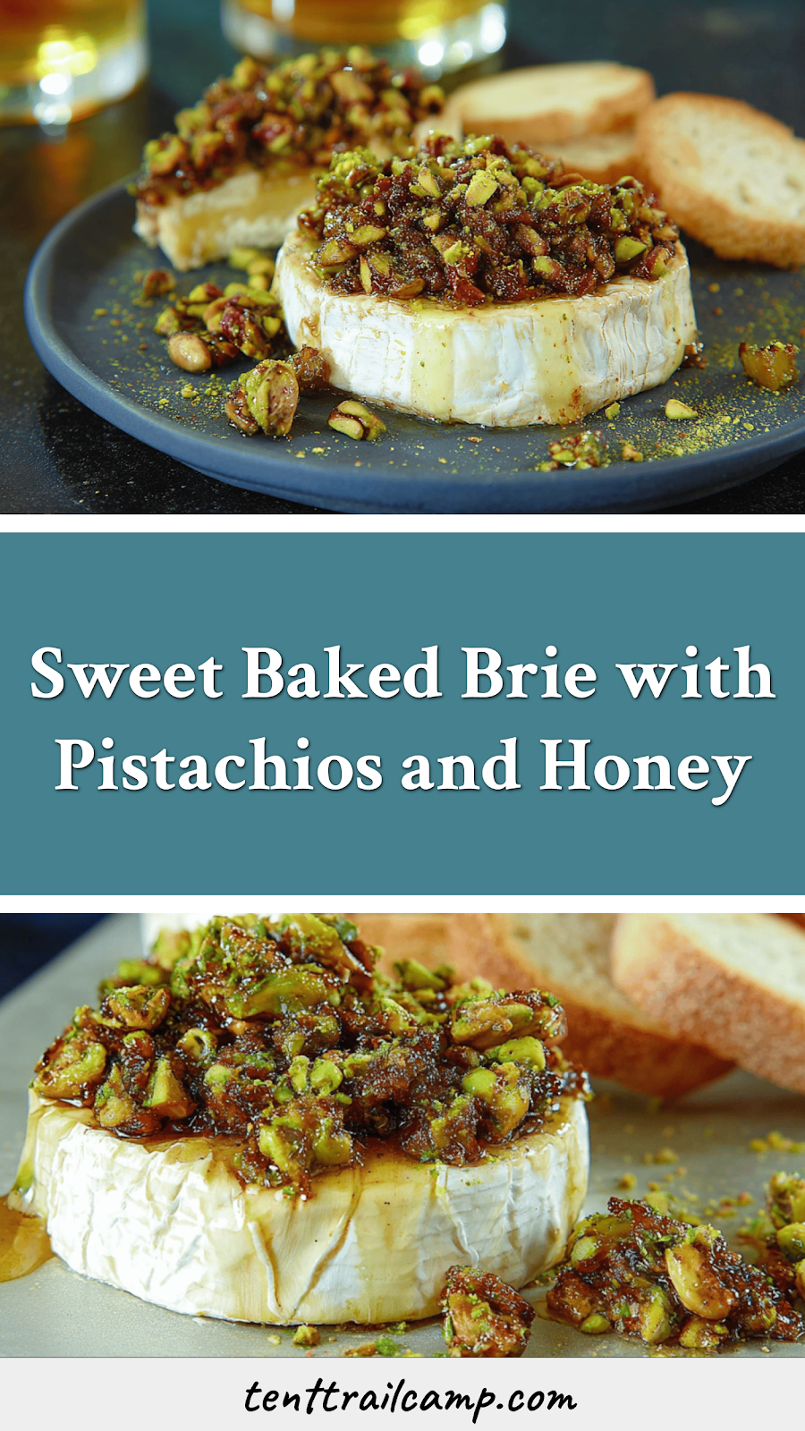 Sweet Baked Brie with Pistachios and Honey