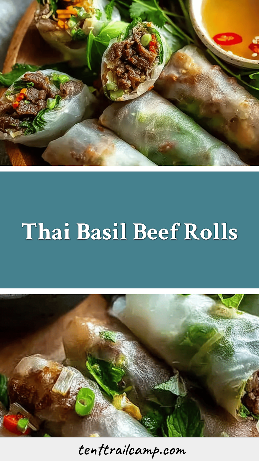 Thai Basil Beef Rolls