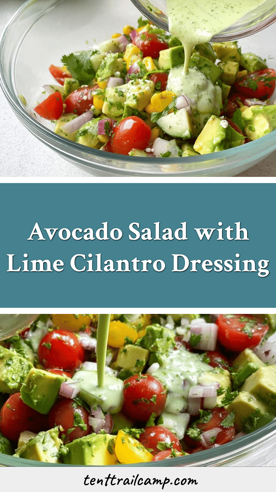 Avocado Salad with Lime Cilantro Dressing