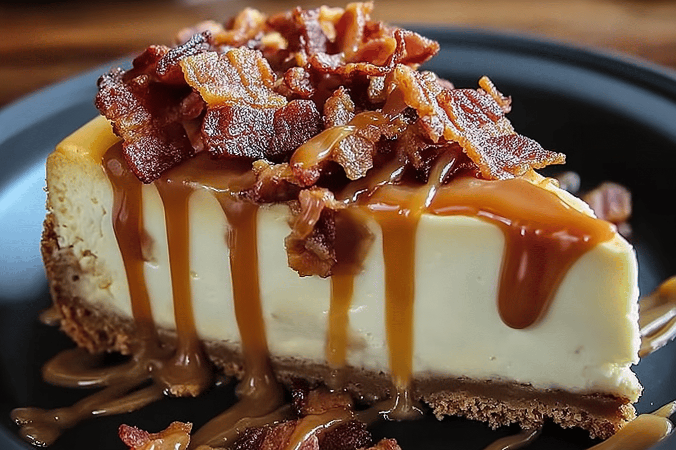 Bacon Bourbon Caramel Cheesecake