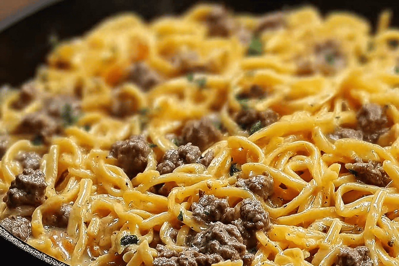 Beef and Garlic Butter Pasta recipe