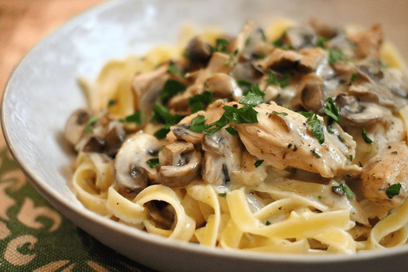 Chicken Mushroom Fettuccine