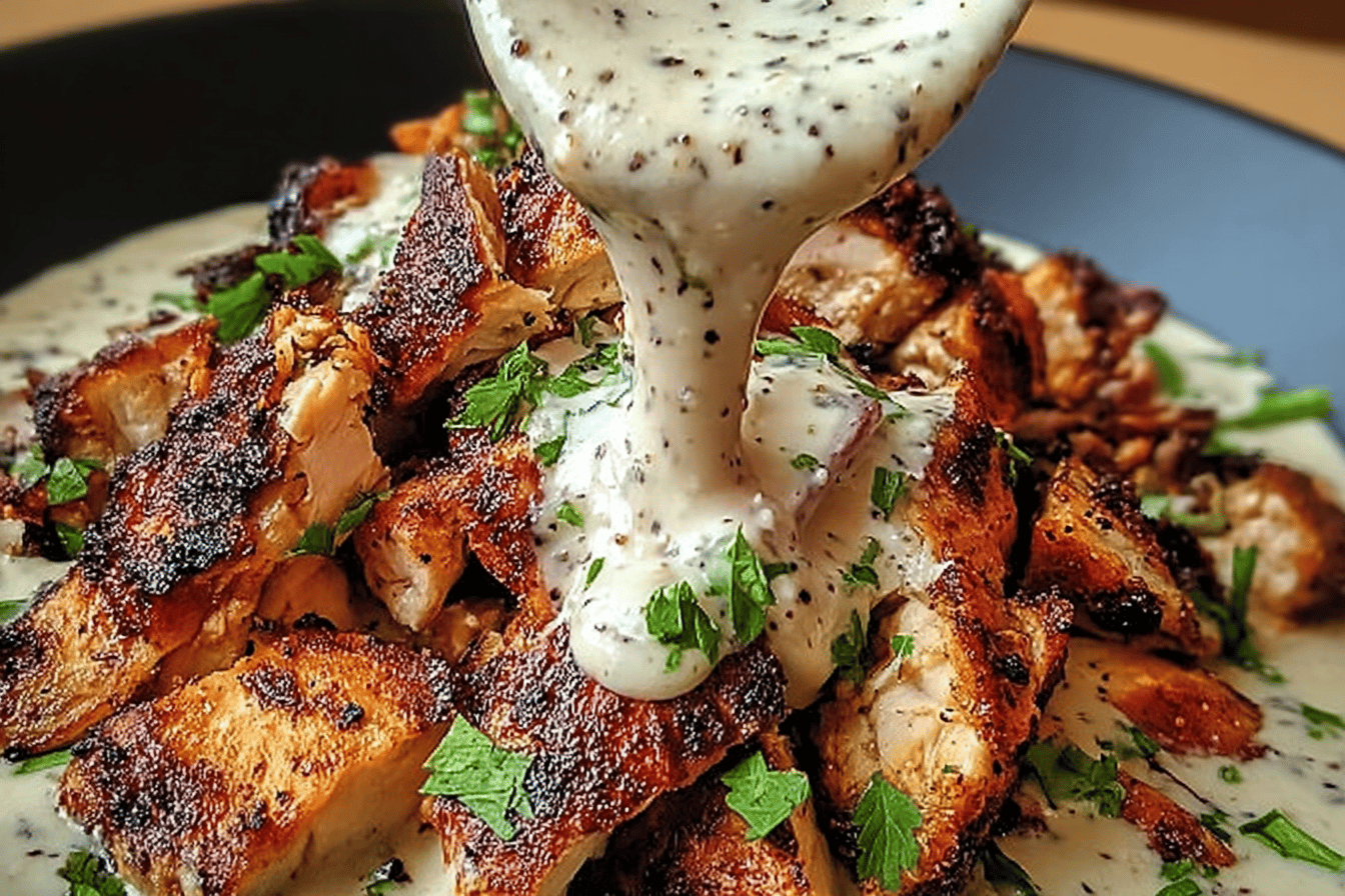 Chicken Shawarma with Creamy Garlic Sauce