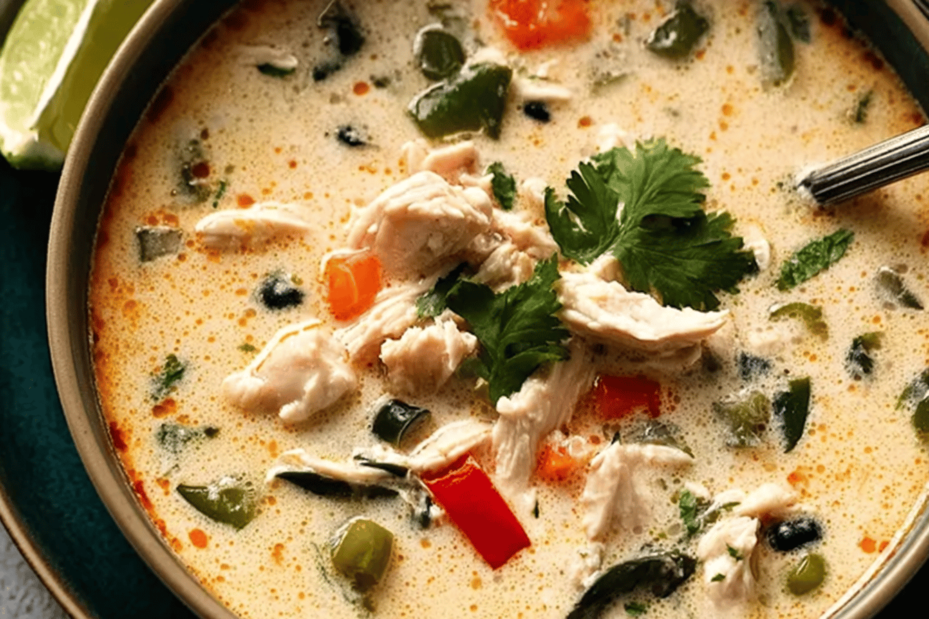 Creamy Chicken Poblano Soup