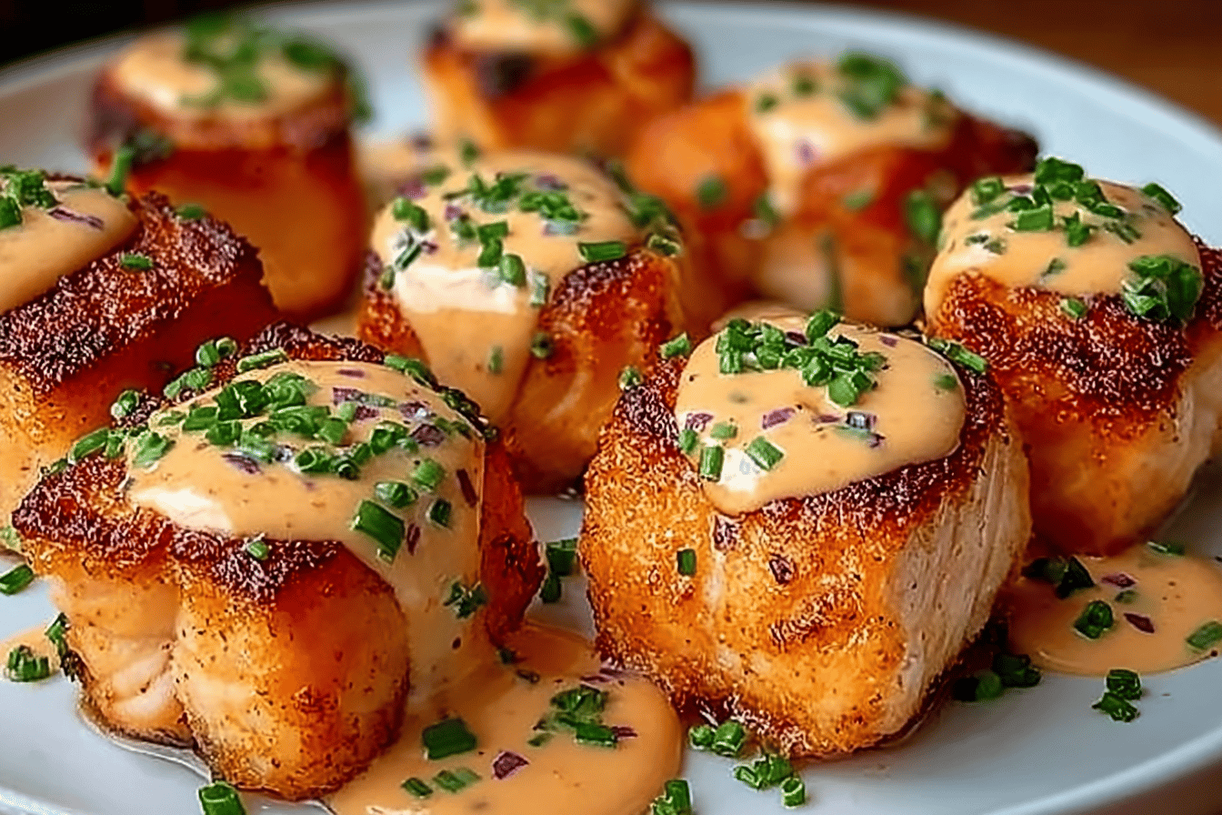 Crispy Bang Bang Salmon Bites