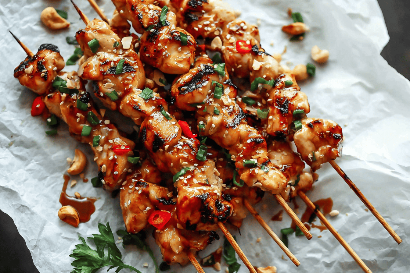 Easy Grilled Asian Chicken Skewers