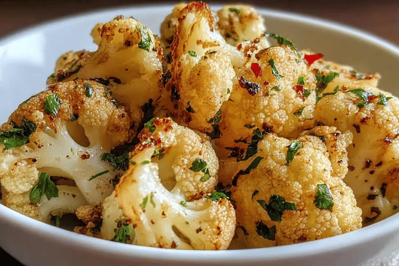 Garlic Butter Roasted Cauliflower Recipe