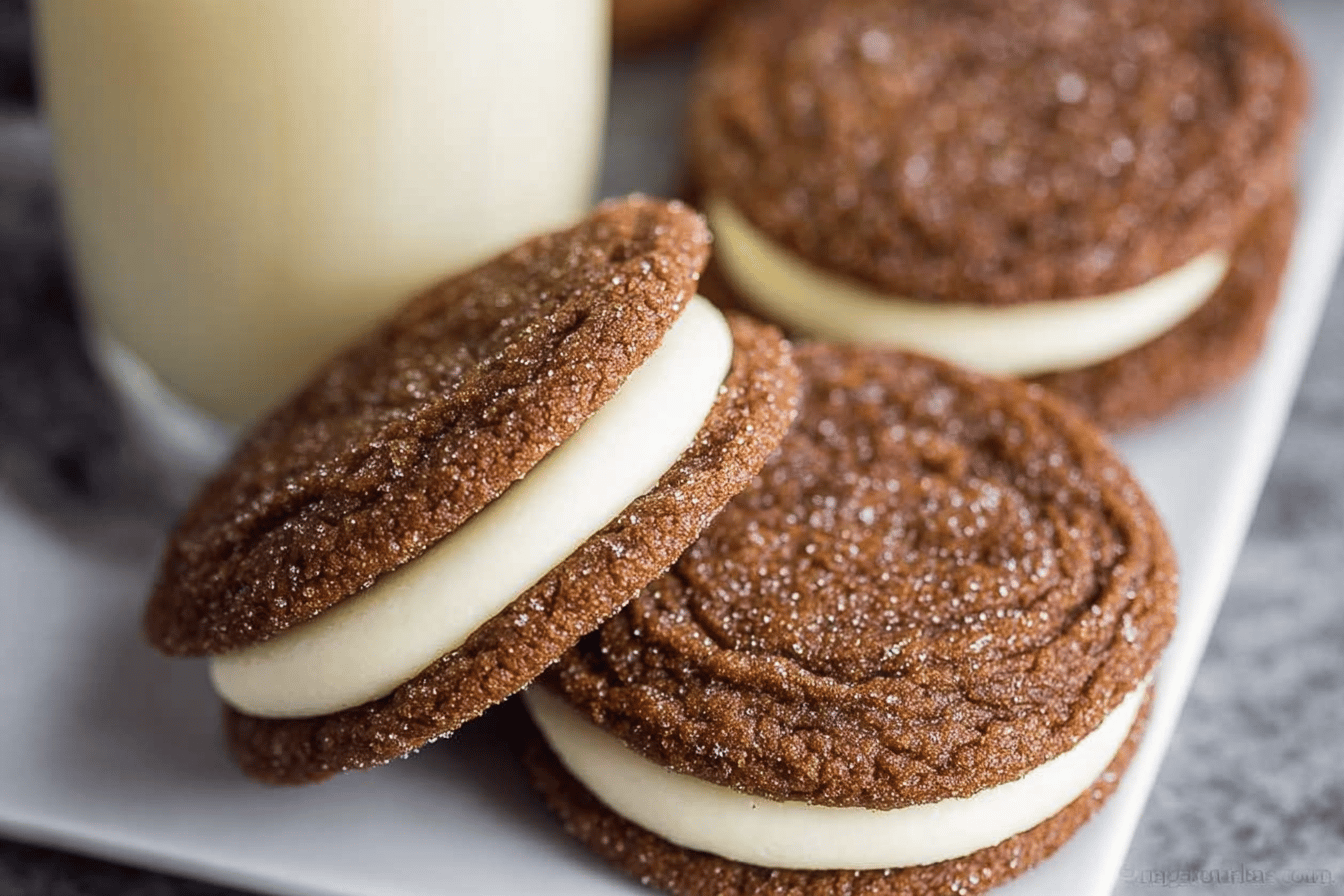 Ginger Molasses Sandwich Cookies