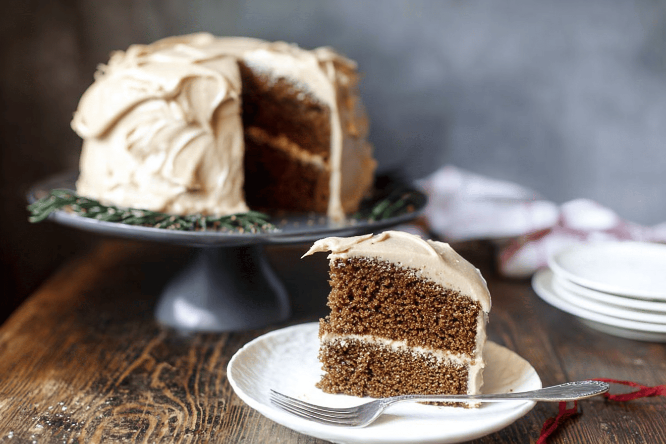 Gingerbread Cake with Molasses Frosting