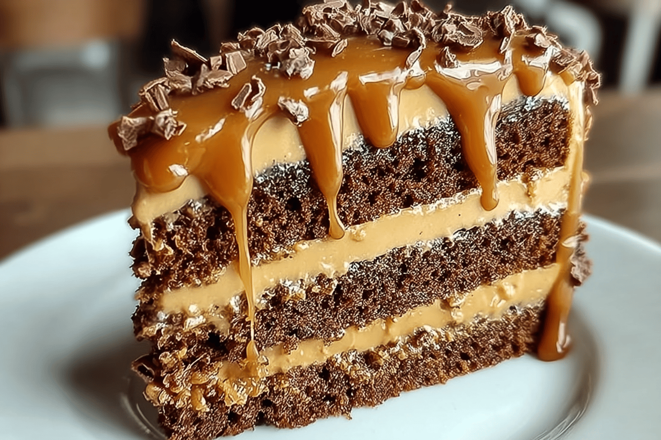 Gooey Coffee Caramel Cake