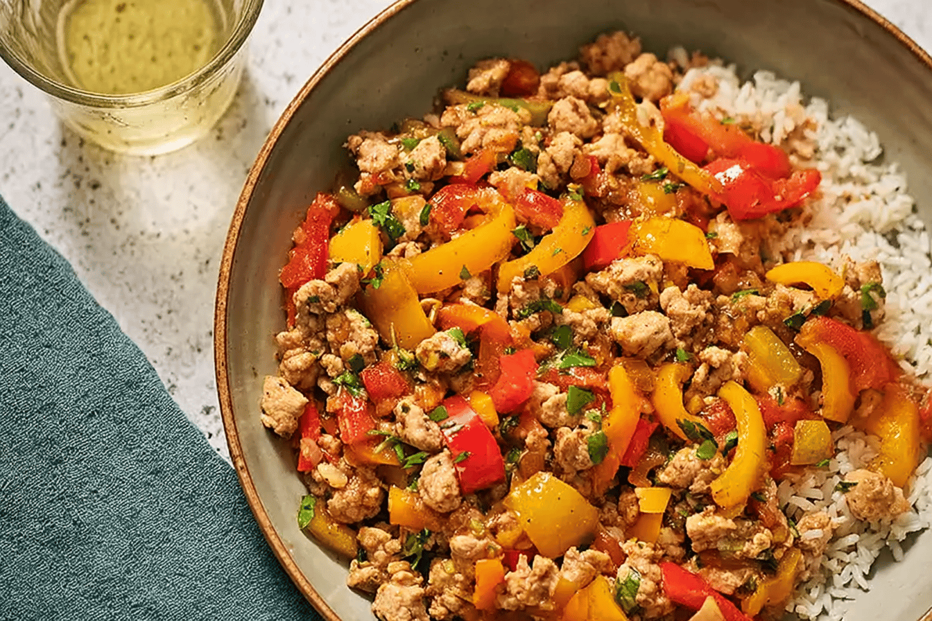 Ground Turkey and Peppers