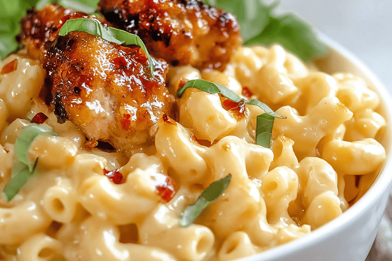 Honey Pepper Chicken Mac and Cheese