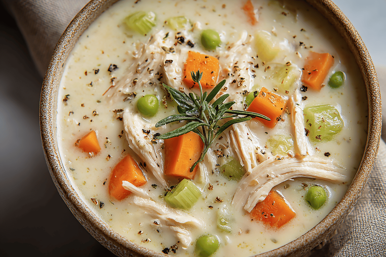 Keto Chicken Pot Pie Soup