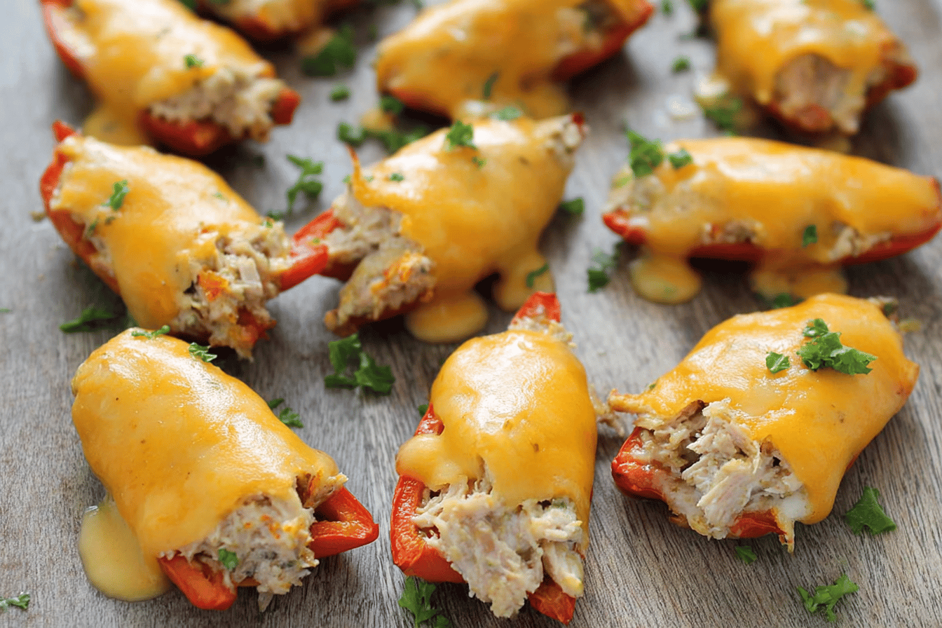 KETO TUNA MELT POPPERS RECIPE